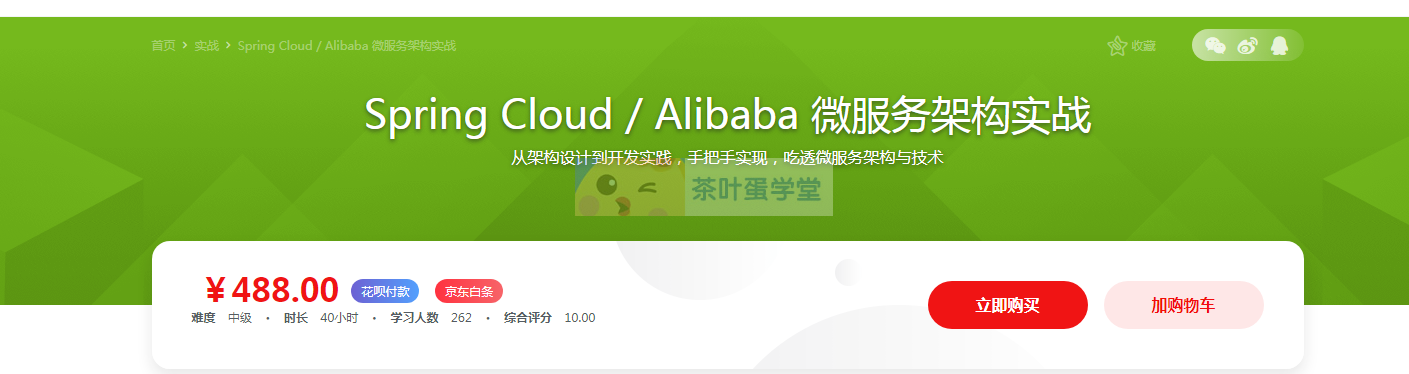 Spring Cloud / Alibaba 微服务架构实战课程 - 网盘分享 - 下载 慕课网 第1张