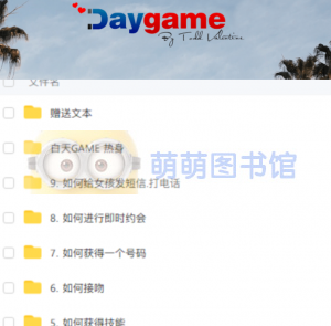 RSD托德《白天游戏》Daygame - 百度云盘 - 下载-萌萌家图书馆