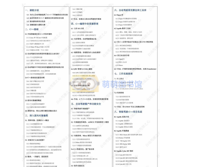 面向自动驾驶的C++实战教程 上新 – 百度网盘 -下载-萌萌家图书馆