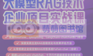 大模型RAG技术企业项目实战课-百度网盘-下载-萌萌家图书馆